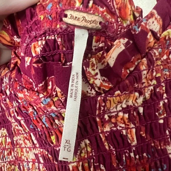 Free People Bohemian Floral Maxi Dress - Pink and Red - Picture 2 of 3